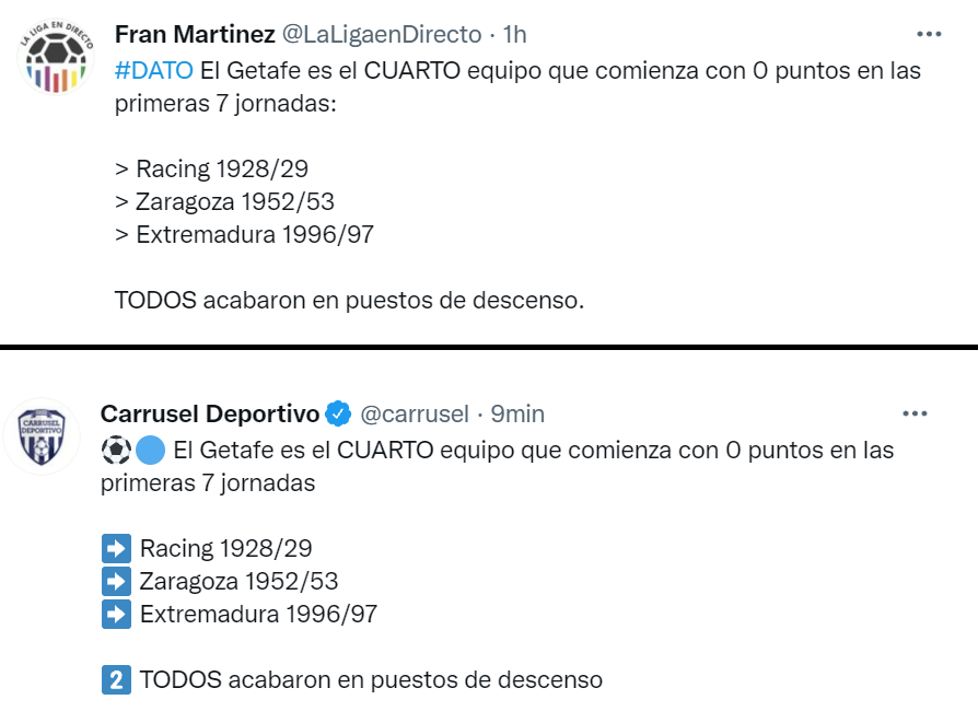 LaLigaenDirecto's tweet photo. Hola, amigos de @carrusel. Masterclass de copiar palabra por palabra exactamente el tuit que yo he publicado. Y sin citarme, claro. Otra más (y van muuuuuuuuuuuuuchas vuestras). https://t.co/vCKJg9HSeD
