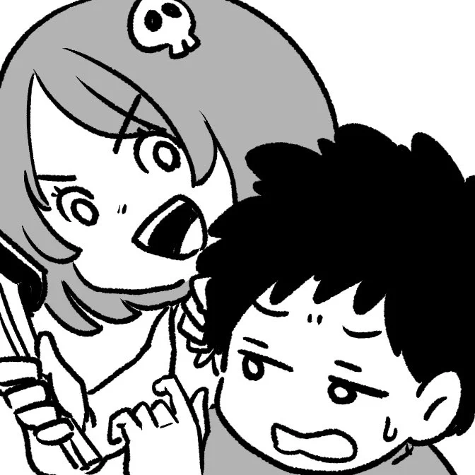 ニコニコ漫画のヘッダーとアイコン用に描いたやつです。
ヘッダー詐欺 