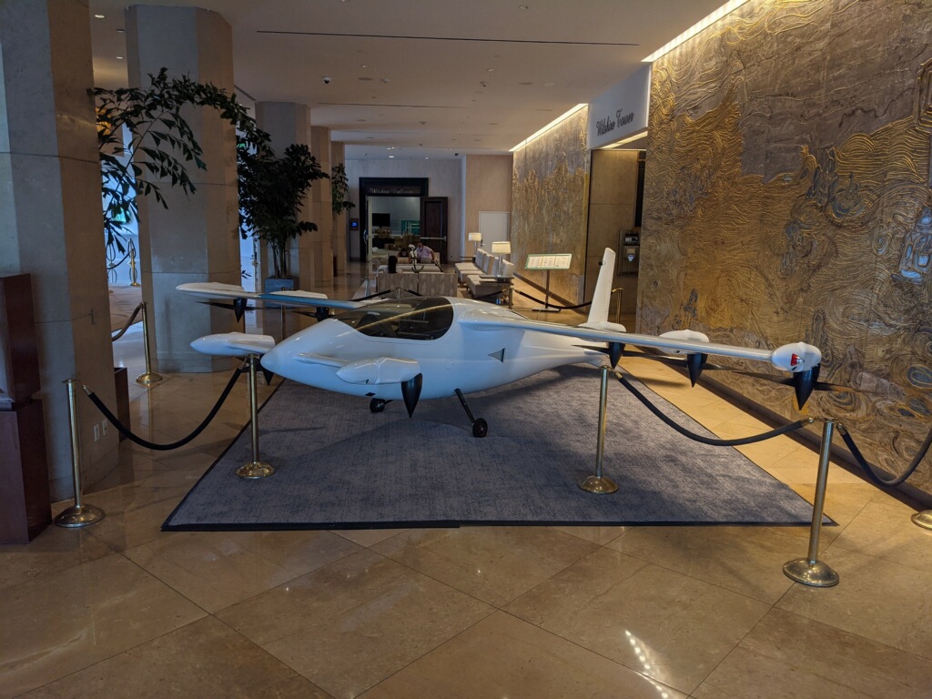 Getting ready for the Code Conference starting tomorrow at the Beverly Hilton.
When else will you see an eVTOL vehicle in the lobby of a hotel?  <a href="/Recode/">Recode</a> <a href="/voxdotcom/">Vox</a> #codecon