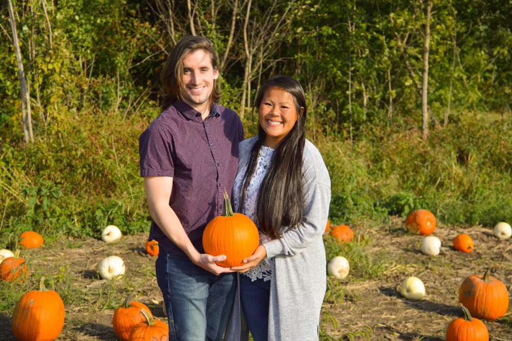 kels12hulbert's tweet photo. Douglas and I are adding a pumpkin to our patch! https://t.co/fBTCxOguV0