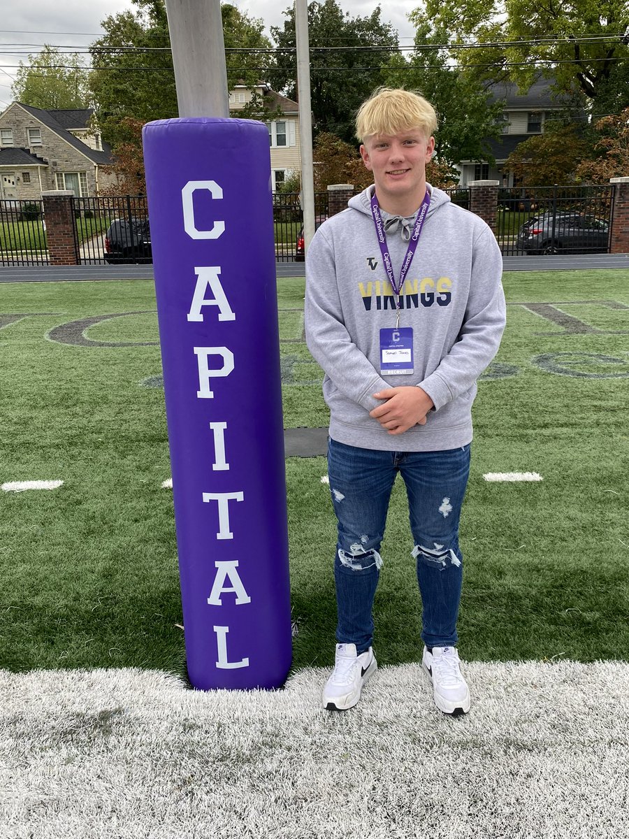 samueljones2004's tweet photo. Had a great visit at Capital University. #CapFam 
@CapitalU_FB  @Coach_Fielding
@CoachFoos @TVvikingfb @CCJoeShow @Caudill88J @CoachBolyard https://t.co/LcnkhLfSak
