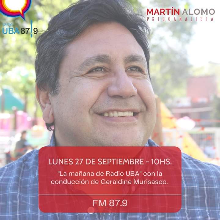 MartnAlomo1's tweet photo. Este lunes a las 10hs voy a estar conversando con Geraldine Murisasco en “La mañana de Radio UBA” FM 87.9

#UBA #psicología #87.9 #lamañanaradiouba #radio #ubapsico https://t.co/9INviRMxUY