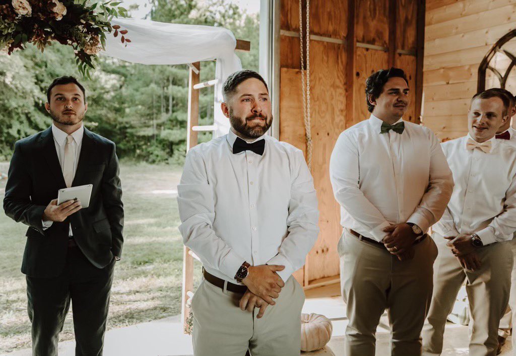 bwebber01's tweet photo. Also, one day late. But honored to officiate my first wedding. My sister in law and now brother in law. Congrats! https://t.co/tMjhTmxYpq