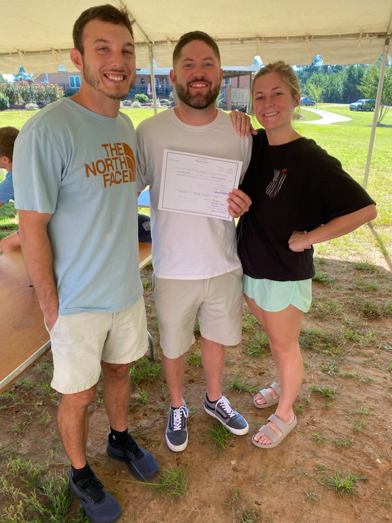 bwebber01's tweet photo. Also, one day late. But honored to officiate my first wedding. My sister in law and now brother in law. Congrats! https://t.co/tMjhTmxYpq