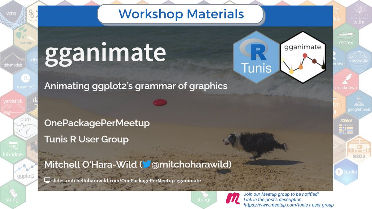 TunisRUserGroup's tweet photo. If you have missed the first meetup of the #OnePackagePerMeetup series, we are happy to share with you the workshop materials.
Mitchell O'Hara-Wild @mitchoharawild did a very amazing job!
🎬Recording video: https://t.co/S60UR4iqqN
📘 Slides: https://t.co/WAk7WwjYUX
#rstats https://t.co/ZwxPqCftcU