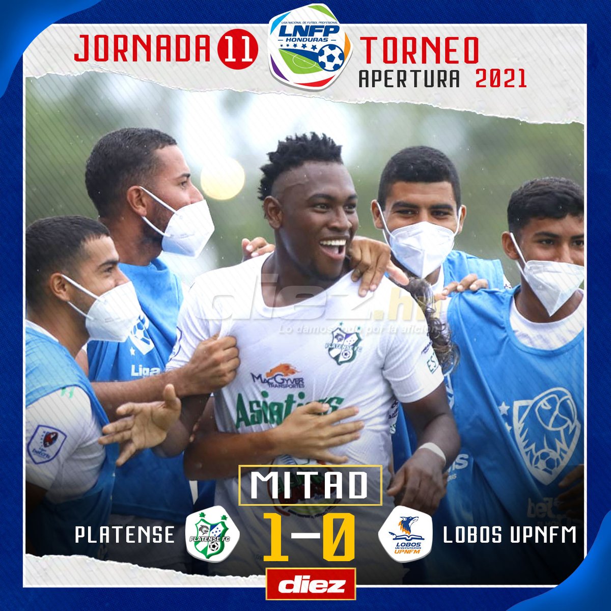 🔥¡PRIMER TIEMPO!

➡️#Platense🦈1-0#LobosUPNFM🐺 
🏟️Estadio Excélsior 

🦈El tiburón se esta quedando con la victoria parcial con un gol de Ángel Velásquez

EN VIVO:
diez.hn/liganacionalde…