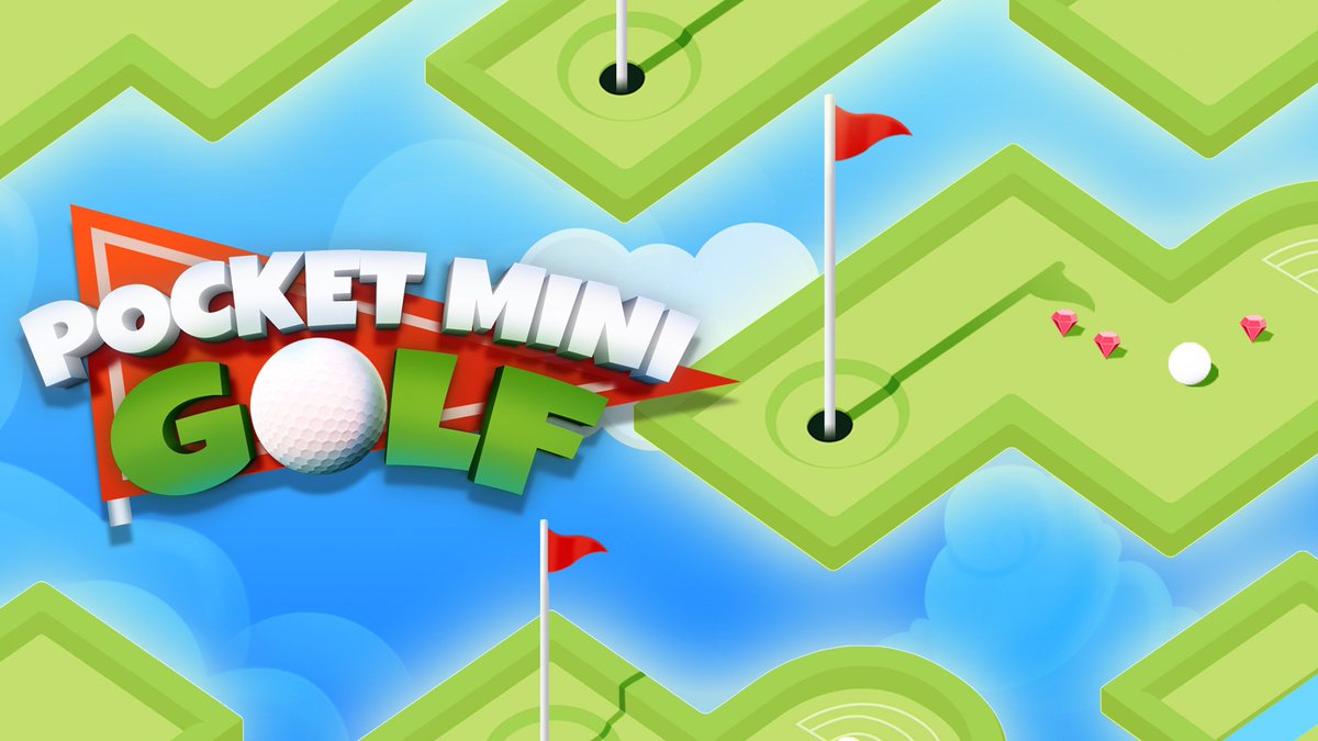 Indarea1's tweet image. Pocket Mini Golf is a simplistic yet fun #indiegame that plays exactly as expected. If you wanna play mini golf alone or with friends then this is the game for you. Available on Switch and Mobile ⛳