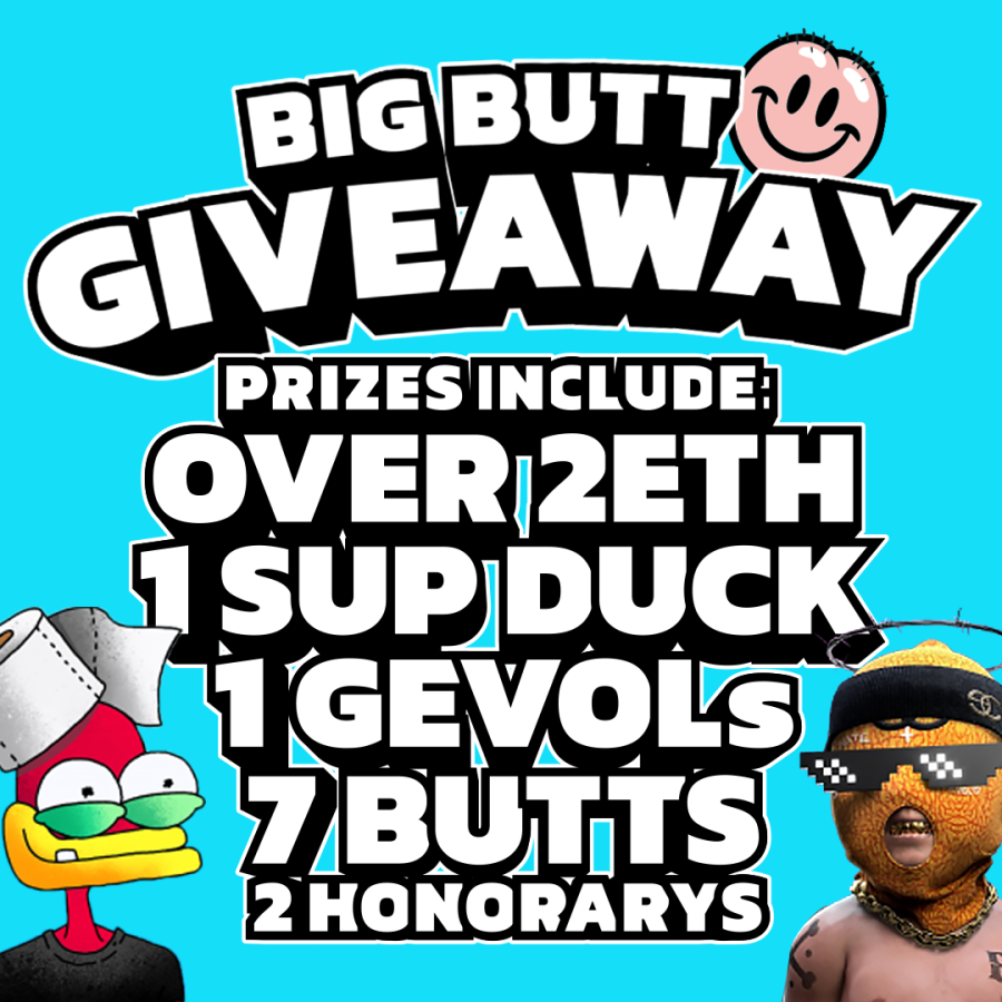 buttheadsWTF's tweet photo. Don't forget for every Butthead that you buy you will have a chance to win one of these AMAZING NFTs. 

https://t.co/ETXcz9RCT9

.03 ETH for a chance at a @RealSupDucks , @GEVOLsNFT  , ETH  , and Honorary BUTTS?!?!?!

#Giveaway #GiveawayAlert #NFT #NFTGiveaway #NFTartists https://t.co/o9H7G2IW9j
