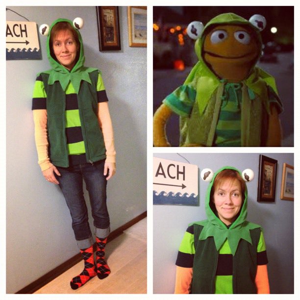 TheHollyJones's tweet photo. And of course, my favorite costume EVER: me as a Muppet dressed up as a Muppet. #ManOrMuppet #Muppet 💯 @hensoncompany https://t.co/LTdnLUUHOI