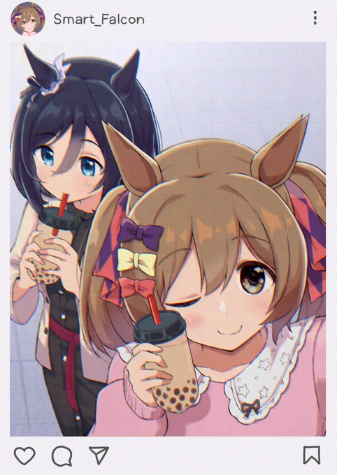 スマートファルコンとエイシンフラッシュ

#ウマ娘 