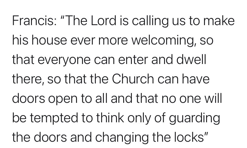 Pope Francis taking the church doors off the hinges…

❤️Come as you are….all are welcome 

❤️ “I did not come to call the righteous….” Matthew 9: 9-13

❤️…🙏🏽