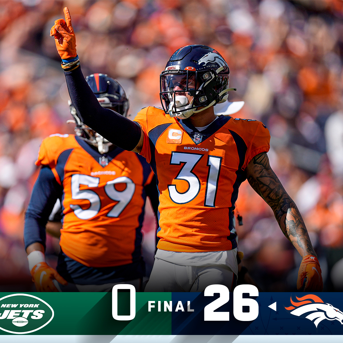 NFL on X: 'FINAL: The @Broncos improve to 3-0! #BroncosCountry #NYJvsDEN   / X