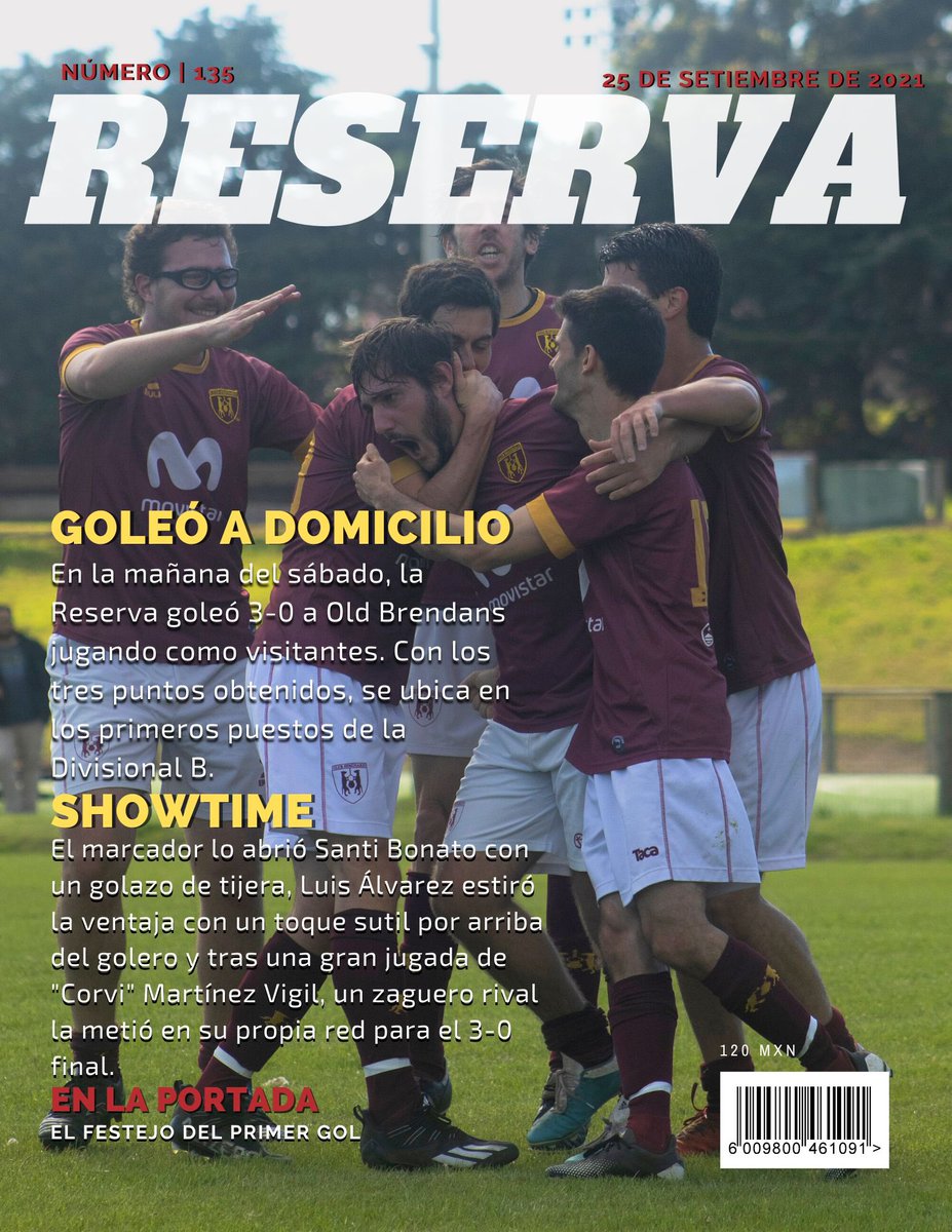 La #PortadaBordó del fin de semana es para la Reserva que gana, gusta y golea. Lluvia de goles, esta vez ante Old Brendans, para seguir escalando puestos en el campeonato en busca del ansiado ascenso. Esto sigue y no paramos.

📸 <a href="/jope_delgado/">Jope Delgado</a> 
#DaleSU