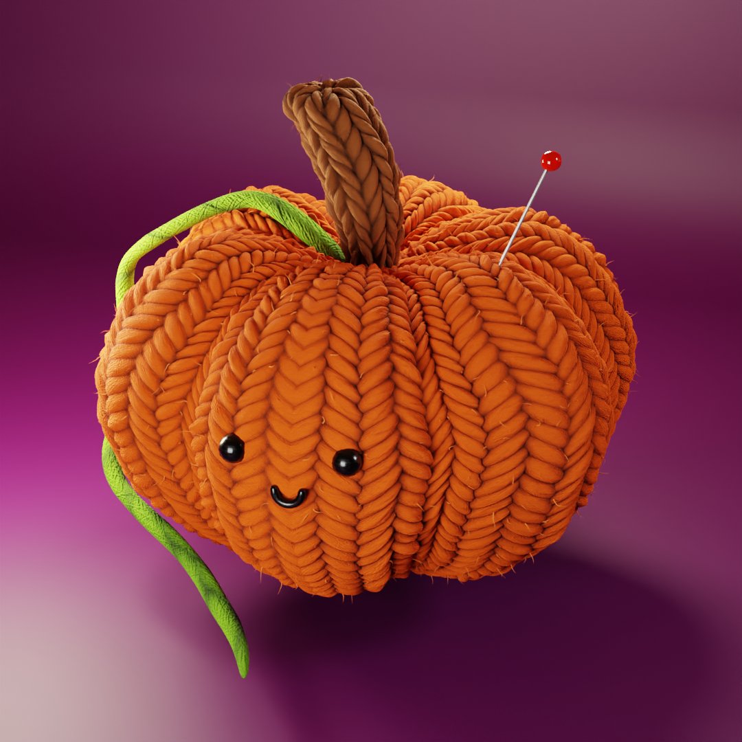 Hi, finally I was able to come back to 3d modeling, I've been having a lot of work lately and the stress kept me away from doing renders.

Here's a little yarn pumpkin in honor of my favorite season of the year.

#b3d #blender #3dmodeling