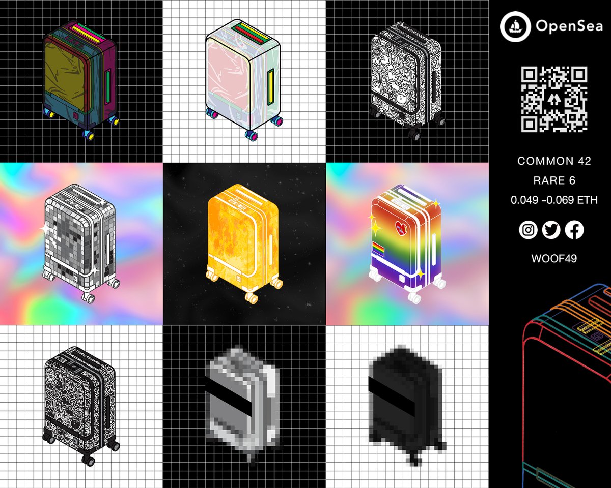 woof49's tweet image. This is me who in love with luggage. I was born and bound to this industry. RIM Series is the model that I designed. I enjoyed adding colors and fun into them.
opensea.io/collection/woo…
🎁Anyone who buy any of 49 Original models will receive this luggage (the real one!!)
#NFT #NFTs