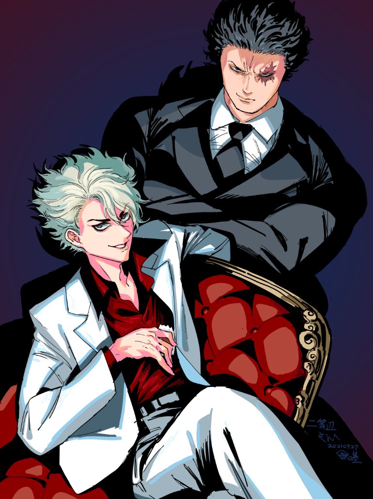 「貘さんと伽羅さん描きました!
https://t.co/yVKPpb8RbQ #」|窓 口 基のイラスト