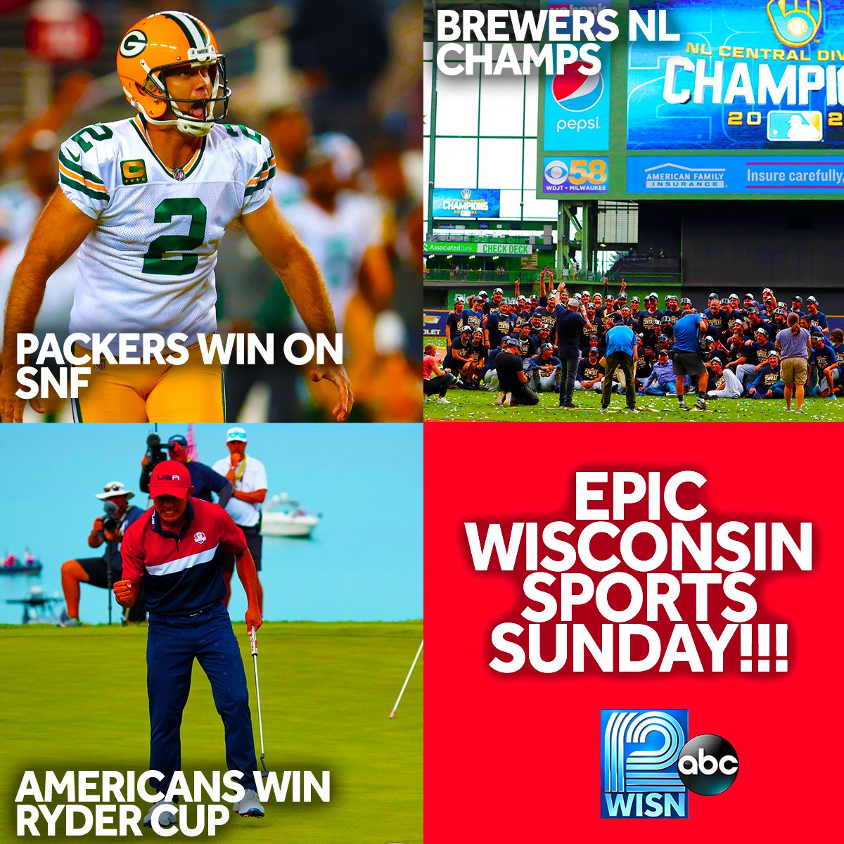 A GREAT DAY TO BE A SPORTS FAN IN WISCONSIN!