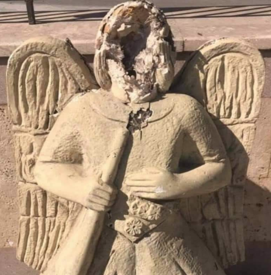 During the 2020 Artsakh War, Azerbaijani forces purposely targeted to destroy the Armenian Ghazanchetsots Cathedral in Shushi.

Shortly after occupying the Armenian city of Shushi, Azerbaijani soldiers began to vandalise and destroy the Cathedral. #StopAliyev