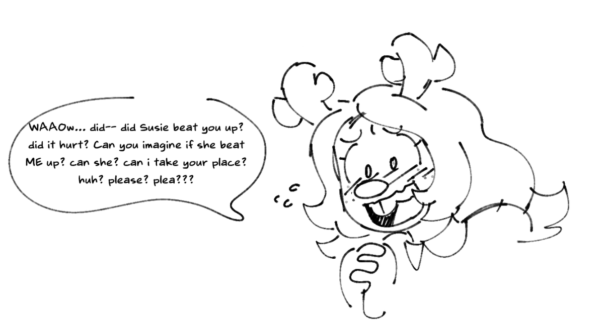 ranchuppi's tweet photo. theres like 3 examples of this in deltarune PLEASE chill noelle you are 15 write it in your diary ffs. https://t.co/ESdoPC3B6v