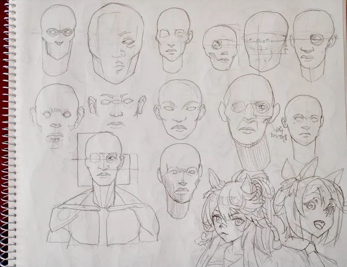 今日の練習 馬の人たちは角度を変えて練習
#模写 #落書き 