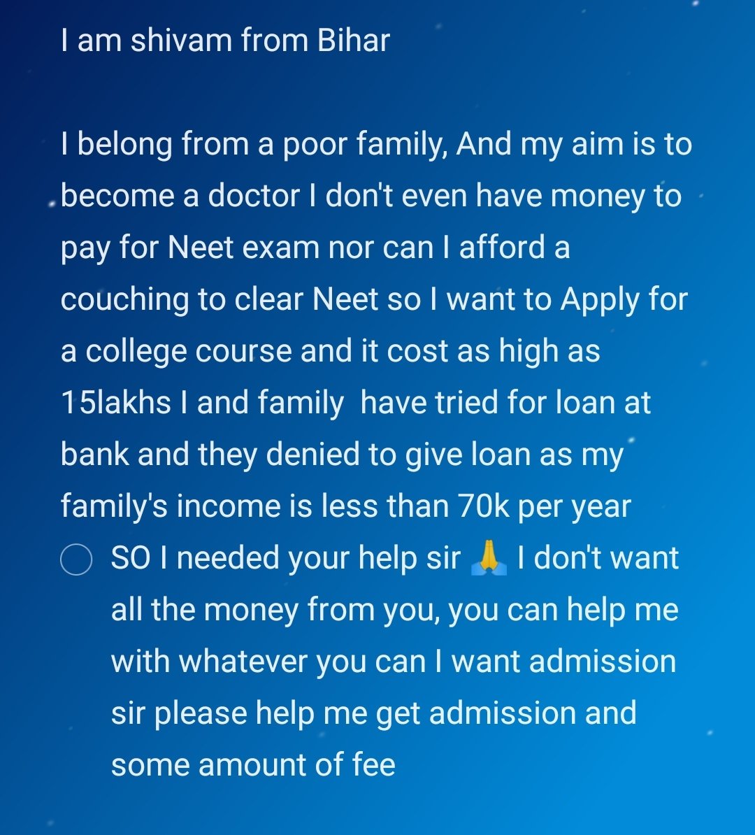heysonusoodhelp's tweet photo. @Kiran_S123 @SonuSood @931Samaira Sir why is your team denying to help me https://t.co/WrIZrtI6e7