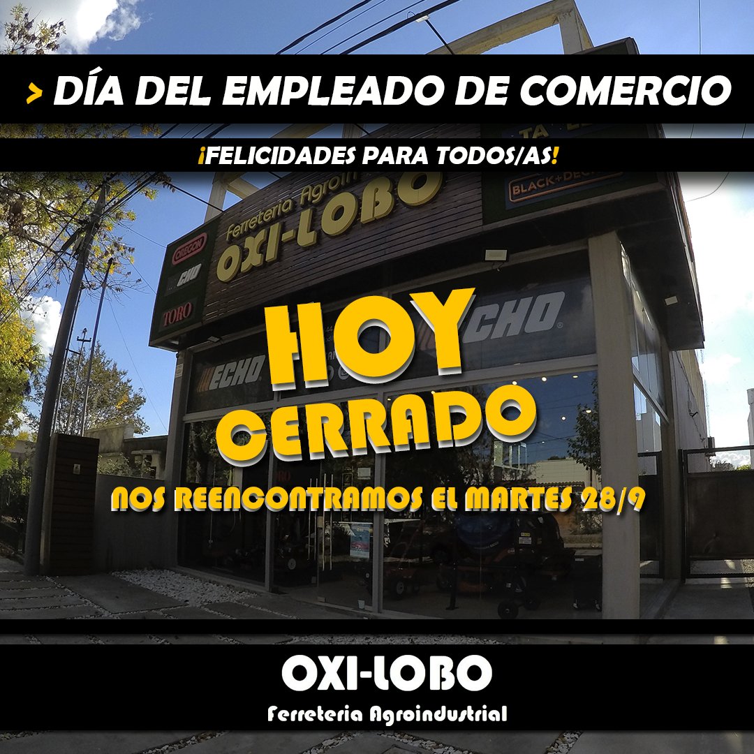 OxiLobo's tweet photo. 𝐃𝐈𝐀 𝐃𝐄𝐋 𝐄𝐌𝐏𝐋𝐄𝐀𝐃𝐎 𝐃𝐄 𝐂𝐎𝐌𝐄𝐑𝐂𝐈𝐎 👤🎉

Si bien el día del #𝐄𝐦𝐩𝐥𝐞𝐚𝐝𝐨𝐃𝐞𝐂𝐨𝐦𝐞𝐫𝐜𝐢𝐨 es el 26/9, este año se trasladó el feriado para el 27. Por eso saludamos a todos/as y les deseamos un gran día ✔️

𝐎𝐗𝐈 𝐋𝐎𝐁𝐎 ⚫️🟡⁣⁣⁣⁣ https://t.co/fLf6SGVc8v