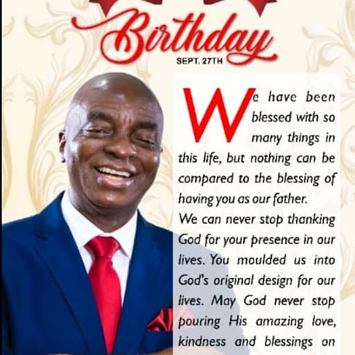 Happy birthday to you sir David Oyedepo 