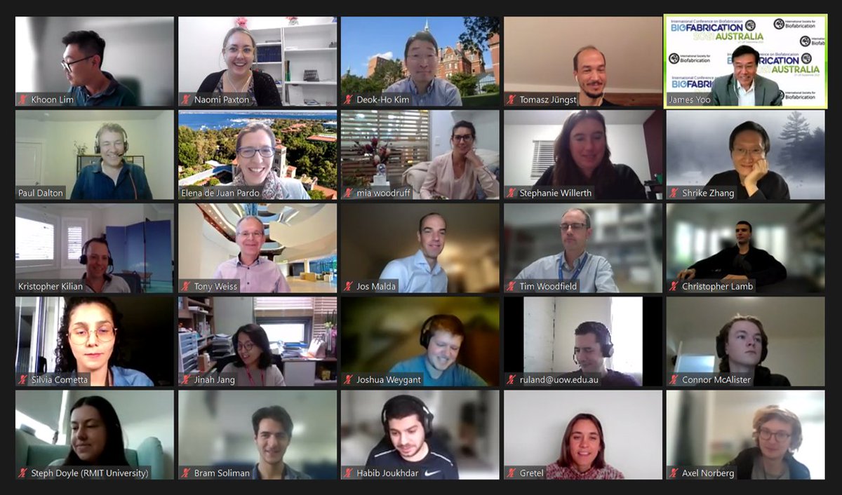 Dr Naomi Paxton (@naomicpaxton) on Twitter photo Brilliant 'Meet the Legends' session at the #Biofab2021 conference - such an amazing opportunity to chat with #biofabrication #rockstars from around the world ⭐️
Thanks for organising <a href="/Khoonono/">Khoon Lim</a>, <a href="/elena_dejuanp/">Elena de Juan-Pardo</a> & Tomasz!
<a href="/ISBioFab/">Intl Soc Biofab</a> <a href="/biofab2021/">biofab2021</a> <a href="/DrMiaWoodruff/">Mia Woodruff</a> <a href="/BIOFAB_BNE/">Biofabrication & Tissue Morphology Group Brisbane</a> Brilliant 'Meet the Legends' session at the #Biofab2021 conference - such an amazing opportunity to chat with #biofabrication #rockstars from around the world ⭐️
Thanks for organising <a href="/Khoonono/">Khoon Lim</a>, <a href="/elena_dejuanp/">Elena de Juan-Pardo</a> & Tomasz!
<a href="/ISBioFab/">Intl Soc Biofab</a> <a href="/biofab2021/">biofab2021</a> <a href="/DrMiaWoodruff/">Mia Woodruff</a> <a href="/BIOFAB_BNE/">Biofabrication & Tissue Morphology Group Brisbane</a>