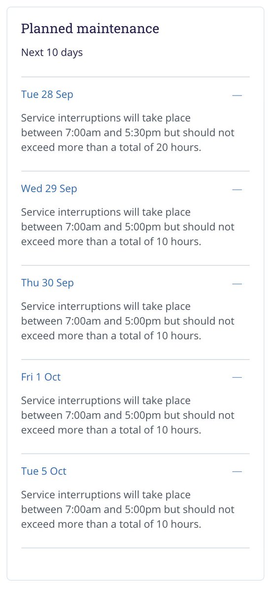 Explogo's tweet photo. @NBN_Australia Hey guys, how is it remotely appropriate to have a week of network maintenance during business hours while we are all mandated to WFH? What do you propose we do for income for that week? @PaulFletcherMP https://t.co/8Ram1xj6Hi
