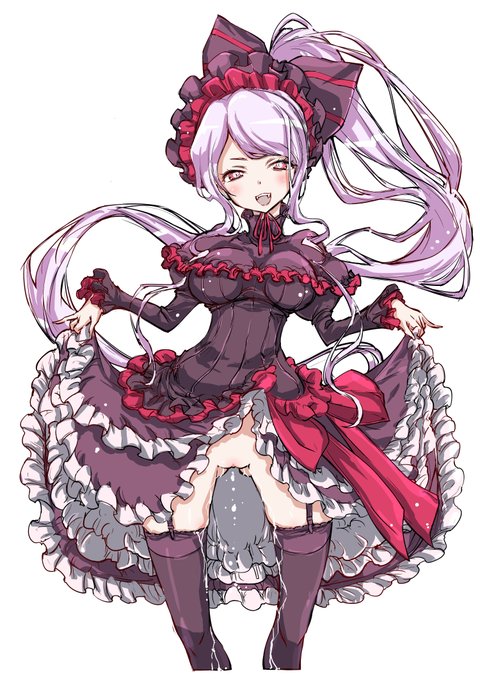 オバロ絵は変態しか無いのですがコラボ実装記念に!!テスラちゃんにもコラボ衣装でマーレを…! 