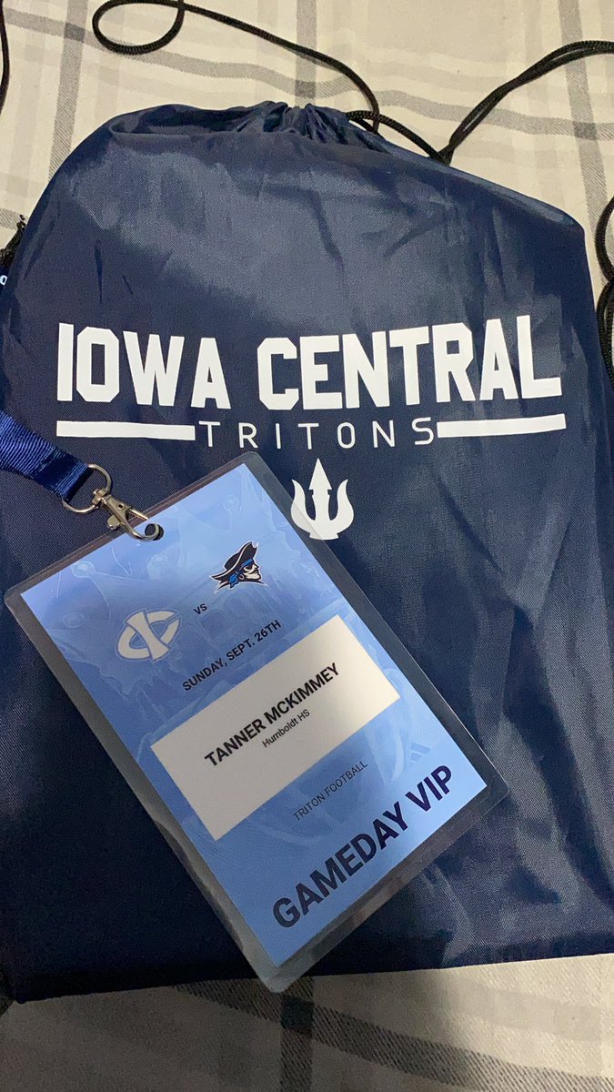 Thanks for another invite and a great visit! <a href="/TritonNation/">Iowa Central Football</a> <a href="/CoachConleyDC/">Jeremy Conley</a> <a href="/CoachTalto2/">Coach Montalto</a> <a href="/coachJClegg/">Justice Clegg</a>