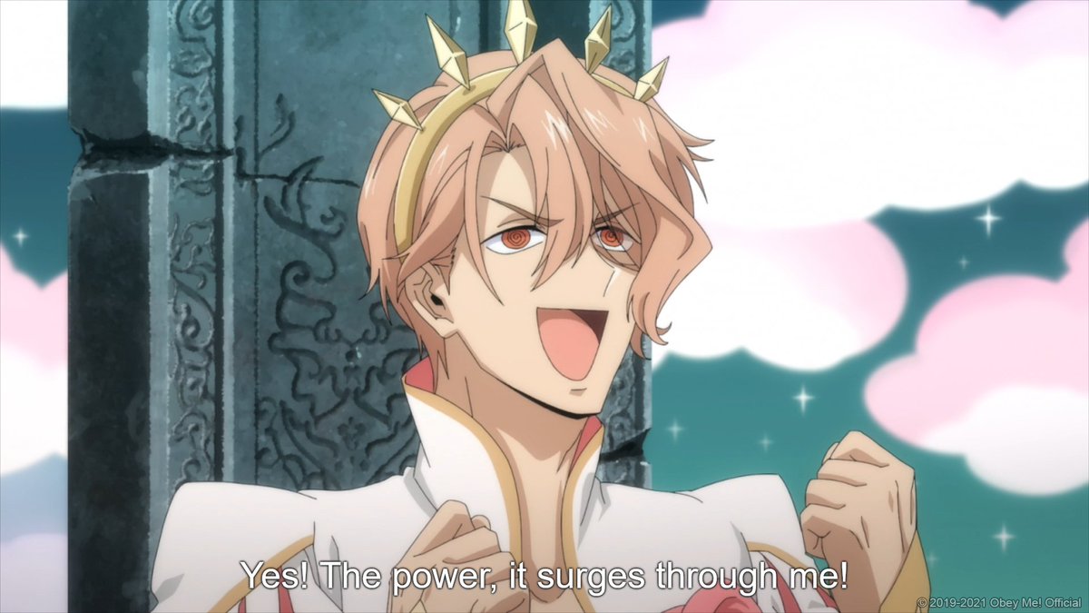 Funimation's tweet photo. All hail Asmodeus. 🙇‍♀️

[via Obey Me!] https://t.co/BNkiY7WezN