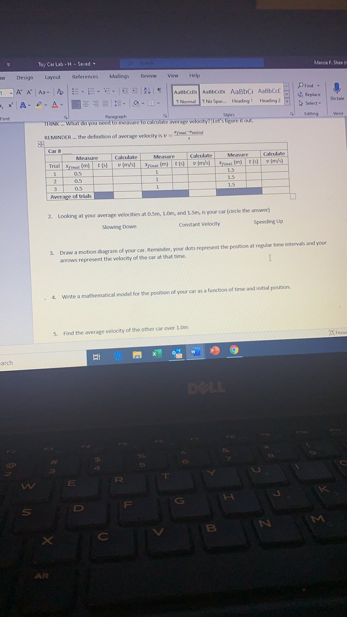 MarcieShea's tweet image. Kinematic Cars tomorrow 🤩
Construct a mathematical model of the motion of two toy cars and use it to predict to point of collision.   #challengelab

I couldn’t find my old lab so I wrote a new one. 🤪
