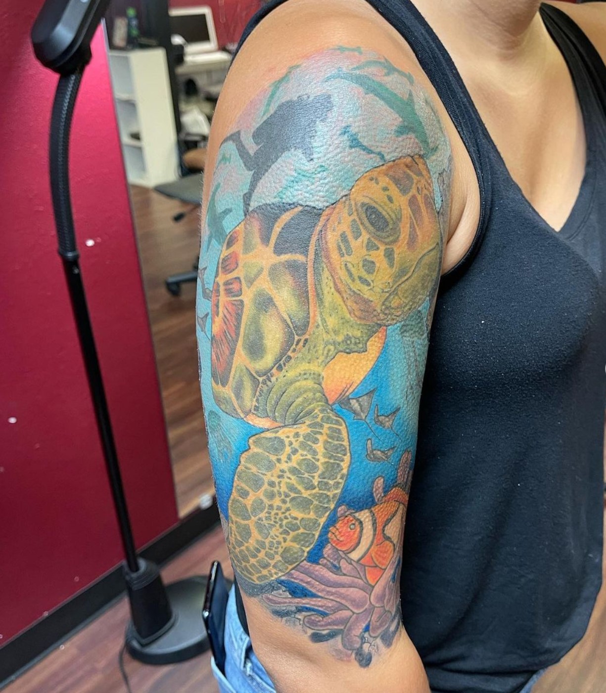 Chad Miskimon of Evolved Body Arts  Tattoos  Realistic  Underwater half  sleeve