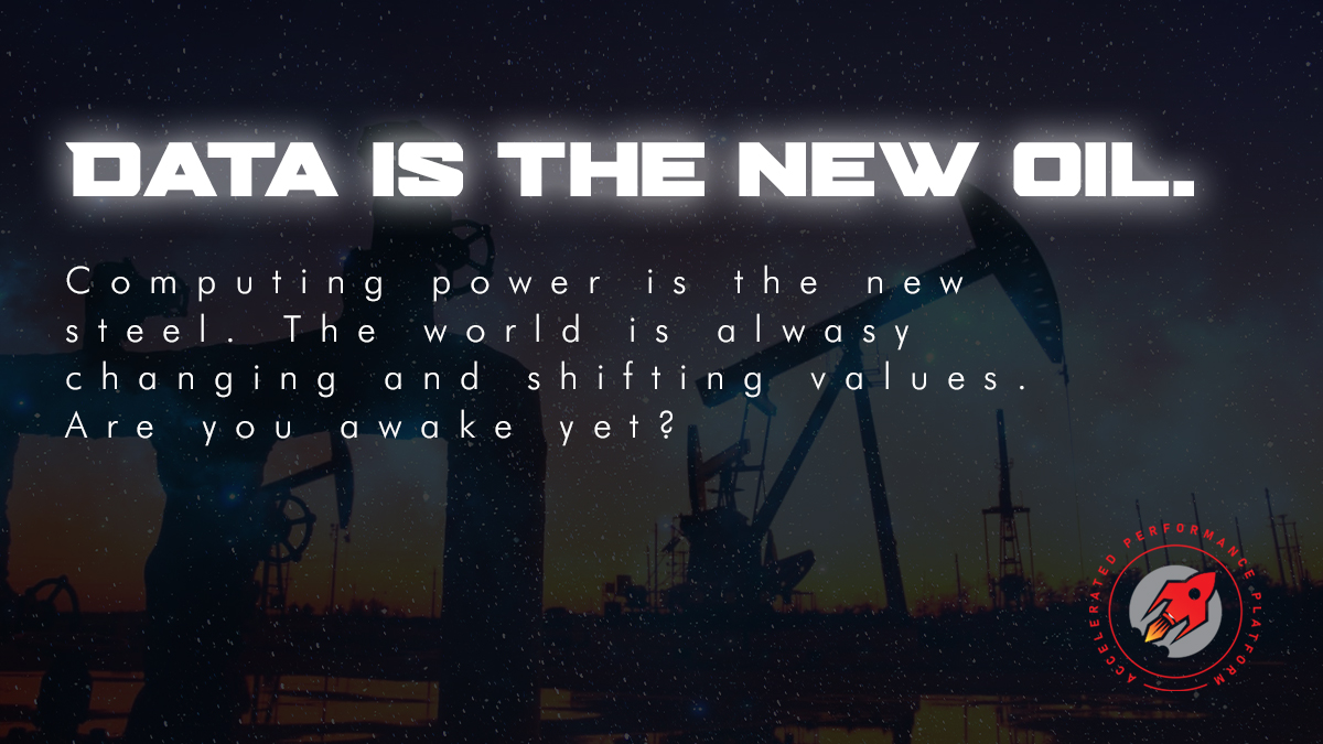 APPcrypto_'s tweet photo. Data is the new oil. Computing power is the new steel. The world is always changing and shifting values. Are you awake yet? https://t.co/OkZJZ33G2p