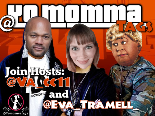 YomommaTags's tweet photo. Dont Miss This #Tuesday's #talk with #yomomma! 
Our weekly Indie # Game 
@YomommaTags
 
Join Hosts: 
@va_cc11 &amp; @Eva_Tramell_ 

Treat #yomomma and #yoself by stopping by! 

Every Tuesday at:
1 Pm PST/ 3 Pm CST/ 4 Pm EST 🇺🇸
9 Pm 🇬🇧
7 Pm  🇧🇷 https://t.co/wTi53kdXAe