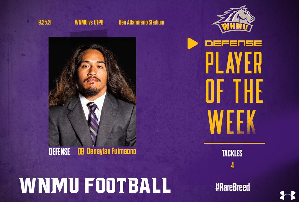 WNMUFootball's tweet photo. Week 4️⃣ - Players of the Week! #RareBreed https://t.co/ZDh1r8qejO