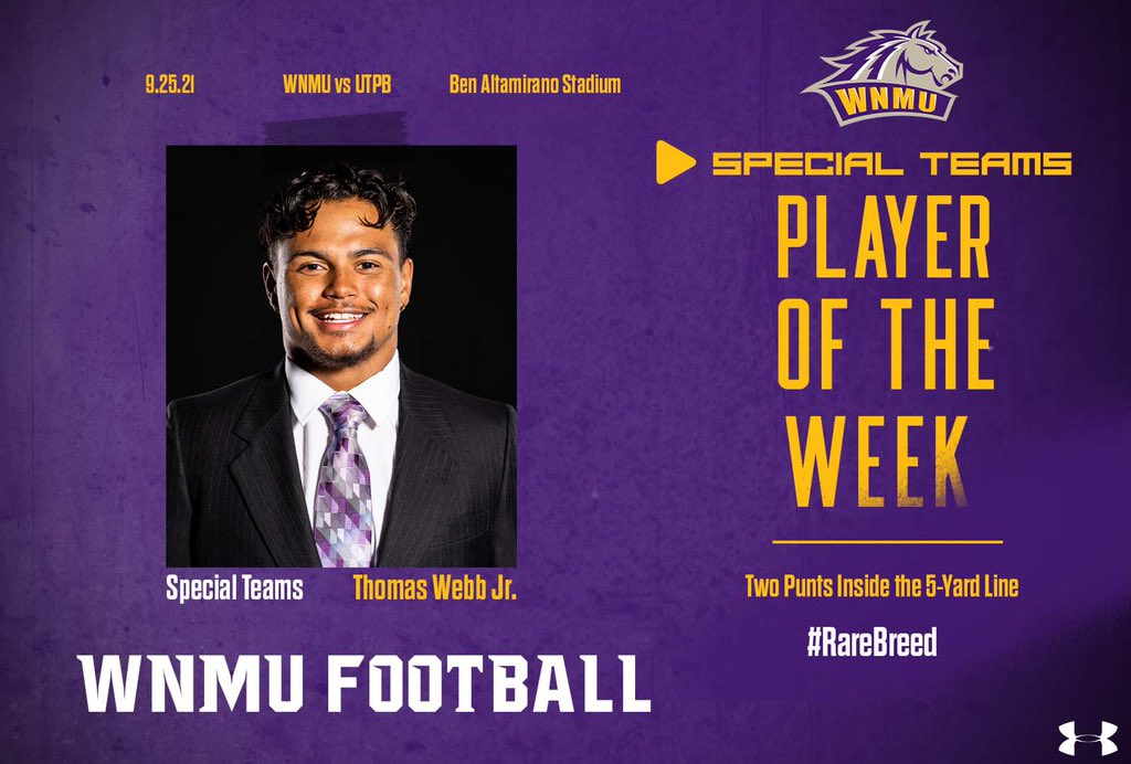 WNMUFootball's tweet photo. Week 4️⃣ - Players of the Week! #RareBreed https://t.co/ZDh1r8qejO