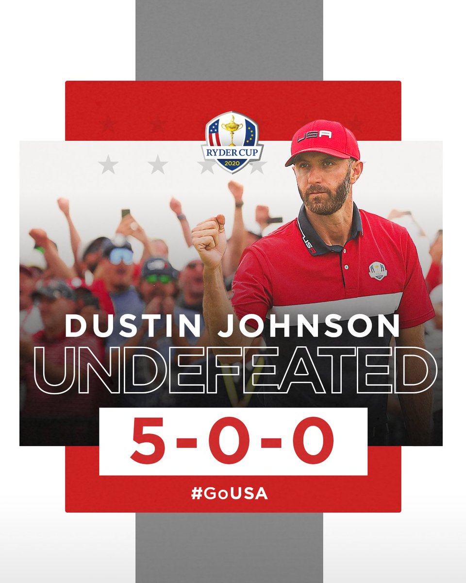 RyderCupUSA's tweet photo. The first American to go 5-0-0 since 1979 🇺🇸

Thank you, @DJohnsonPGA. https://t.co/ug3g5ZzbAR