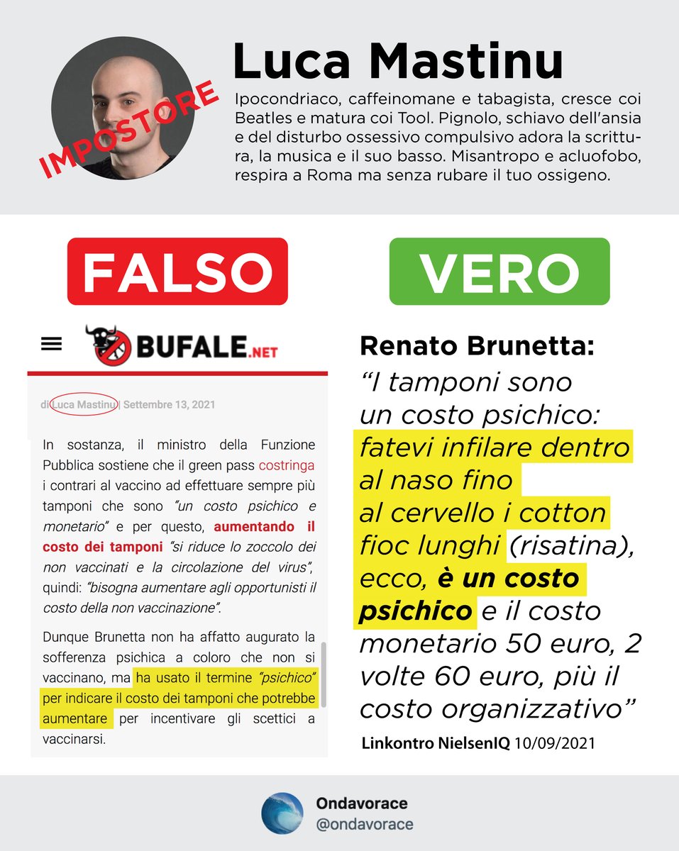 ondavorace's tweet photo. Una delle tante manipolazioni di https://t.co/GdQtq4zvB3 by Luca Mastinu

#lucamastinu #luca_mastinu #bufalenet #brunetta #renatobrunetta #BrunettaDimettiti  #Schiliro #bufale #fakenews #bufalenet #fake #novax #tamponi #psichico #governo #laborghese #nogreenpass https://t.co/RECCzJJ9eK