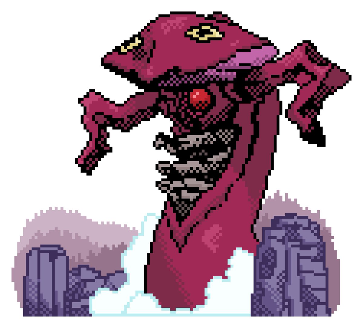 次の使徒！なんかキモイｗ
#pixelart #エヴァンゲリオン