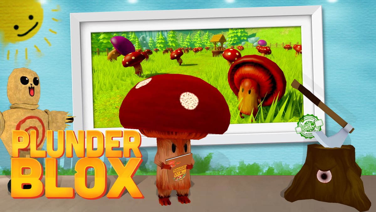 septogames's tweet photo. These mysterious mushrooms @Plunderblox are up to no good, that's for sure!

#roblox | #robloxdev | #robloxugc | #robloxgfx | #robloxart | #robloxdevs https://t.co/sYsb8EJUKr
