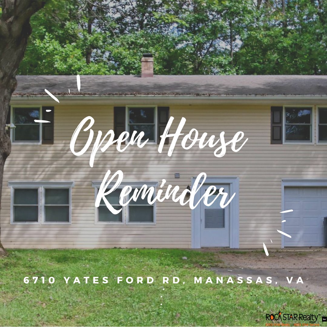 Don't forget we have an open house today from 2-4pm! 
•
• 
• 
#ROCKSTARRG #KWMetroCenter #RealEstate #openhouse #newlisting #sundayopenhouse #Manassas #sundayfunday #forsale #LOVEWhereYouLive #homeforsale