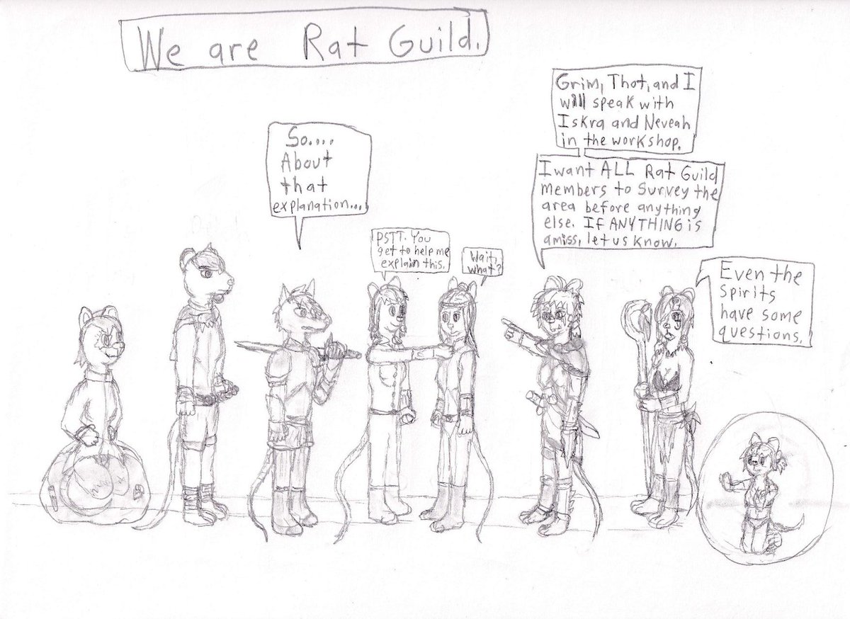 CrazyPhilDerp's tweet photo. Page 25 and 26 of the Iskra Origin/Story for the #Ratguild.
Cameos by @DarkKaiso Chief, @FillyKins Cashew Jam, @BadPenArt1 Delia, @Skeletoon7 Grim, @LewdToonyGuy Pim, and @lewds_guild Thot. https://t.co/iPkcdvHLhO
