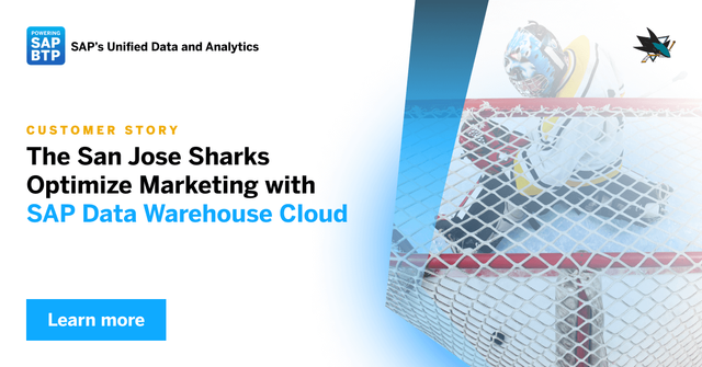 To better understand their fans and accelerate analytics, the <a href="/SanJoseSharks/">San Jose Sharks</a> turned to SAP’s Unified Data and Analytics solutions, SAP Data Warehouse Cloud and SAP Analytics Cloud! Watch this video to discover how they benefited: bit.ly/3ugkwQw