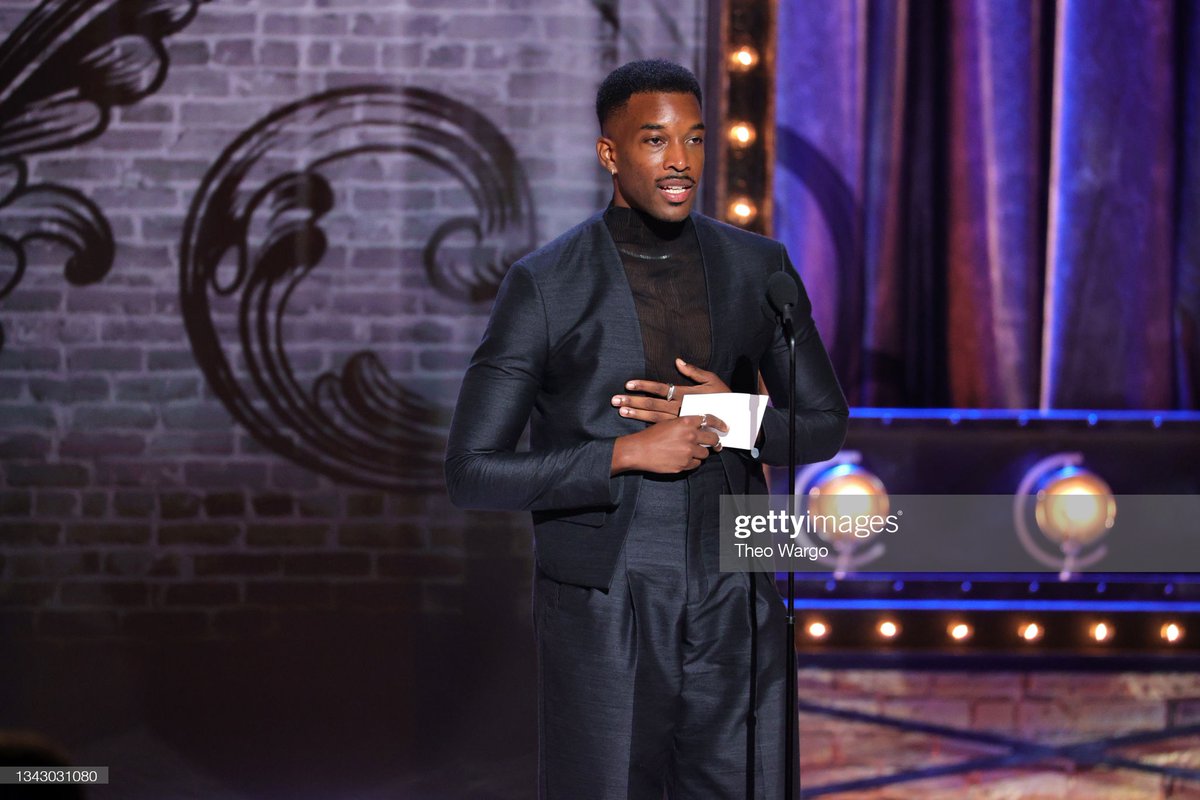 GettyVIP's tweet photo. Britton Smith accepts a Special Tony Award on behalf of The Broadway Advocacy Coalition at the 74th Annual Tony Awards on September 26, 2021 in NYC
More 📸 #TonyAwards #BrittonSmith👉 https://t.co/rCilEiQ0pk https://t.co/IJlqp7RK5L