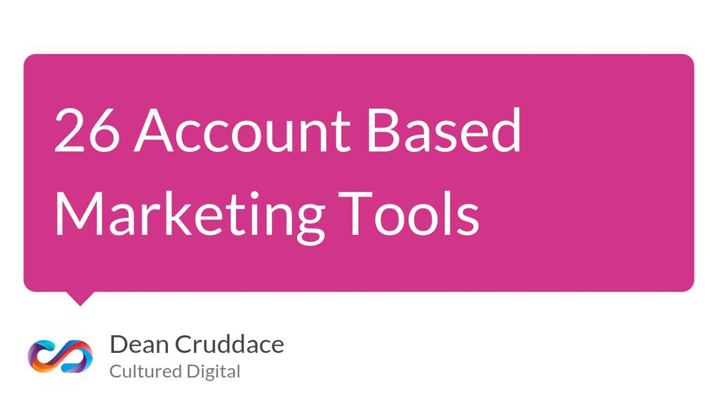 CulturedDigital's tweet photo. "Account-based marketing is one of the latest marketing technology trends as businesses around the world see the value of channelling more resources to accounts that have the highest potential to generate more revenue." https://t.co/bLSMKSjrPy

#ABM #AccountBasedMarketing https://t.co/e3JpDbVjXO