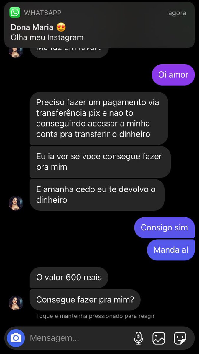 YasmimAraujoF's tweet photo. GENTE HACKEARAM MEU INSTAGRAM, ESTAM PEDINDO DINHEIRO! DENÚNCIA PF https://t.co/XwHvWjMUcm