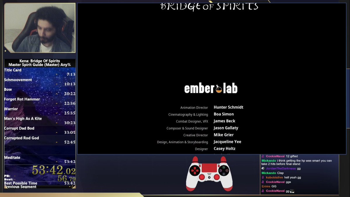 New Kena: Bridge of Spirits Easy/Hard/Master Any% PB/WR! My Easy run was very strong and feel like the sub 30 is right around the corner, the Hard run was passable and the Master run was eh. Need to learn more skips for Hard/Master, but I'm surprised I beat Master in sub 1. GGs💪