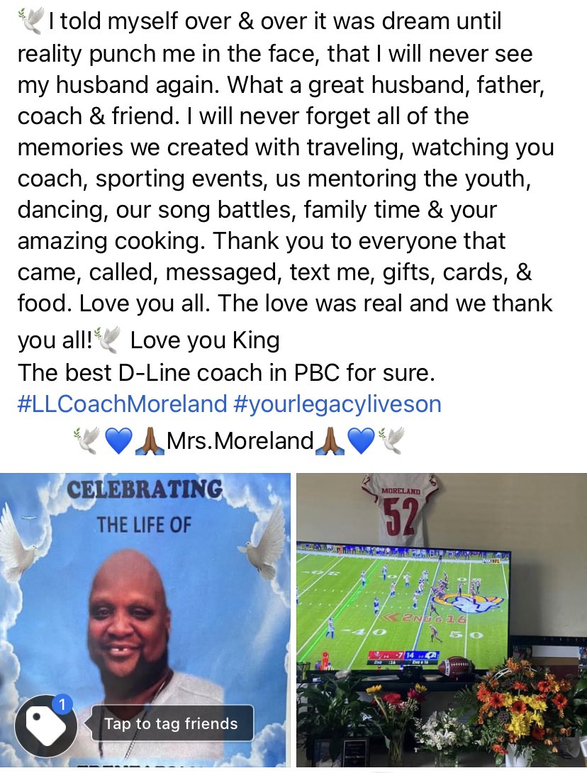 🕊💙 until we meet again 💙🕊 #llcoachmoreland #yourlegacyliveson
